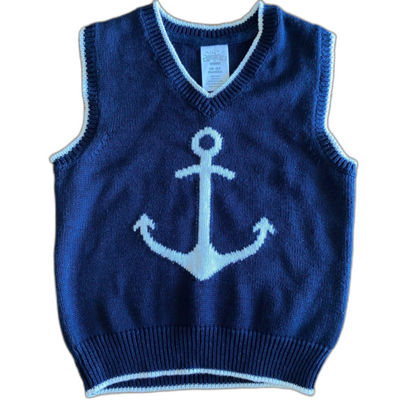 NWT Gymboree Nautical Sweater Vest 18-24 Months - Picture 1 of 7